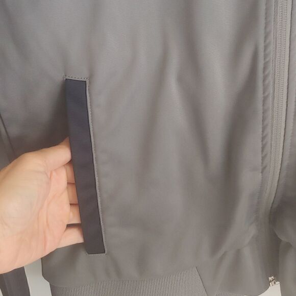 Just Strong Women's Zip Front Hoodie Jacket Navy and Grey Size M - Picture 5 of 13